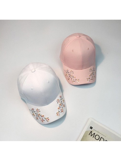 Baseball Caps Baseball Hat- 2019 New Women Embroidered Baseball Cap Summer Snapback Caps Hip Hop Hats - White - CD182YD024W $...