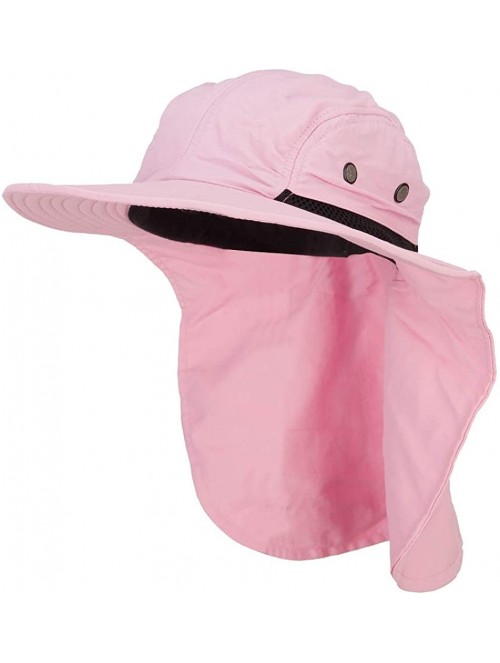 Sun Hats Mesh Sun Protection Flap Hat - Pink - C218KCSG6ZE $28.12