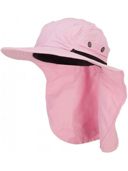 Sun Hats Mesh Sun Protection Flap Hat - Pink - C218KCSG6ZE $28.12