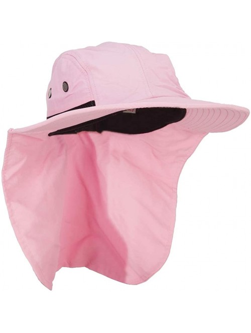 Sun Hats Mesh Sun Protection Flap Hat - Pink - C218KCSG6ZE $28.12