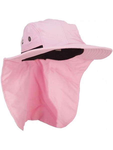 Sun Hats Mesh Sun Protection Flap Hat - Pink - C218KCSG6ZE $28.12