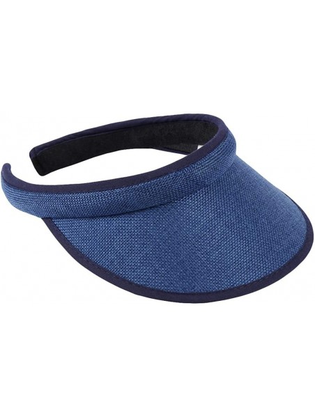 Visors Sun Sports Visor Men Women-Cotton Cap Hat-Baseball Cap - Blue - CH193UWQ8AX $9.65