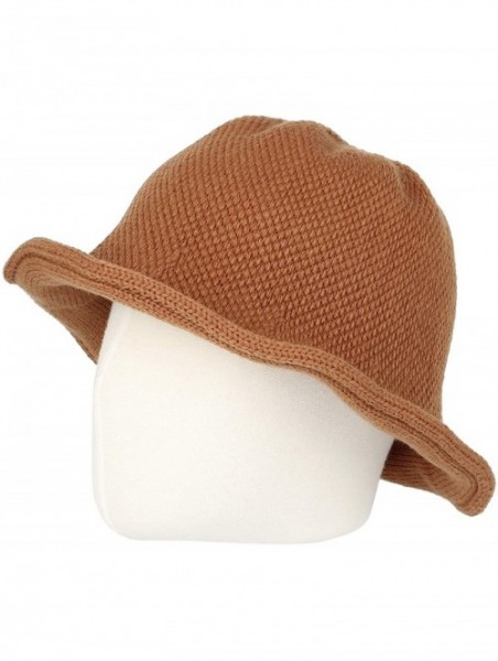 Bucket Hats Wool Winter Floppy Short Brim Womens Bowler Fodora Hat DWB1105 - Brown - CO18KGX9QXK $25.06
