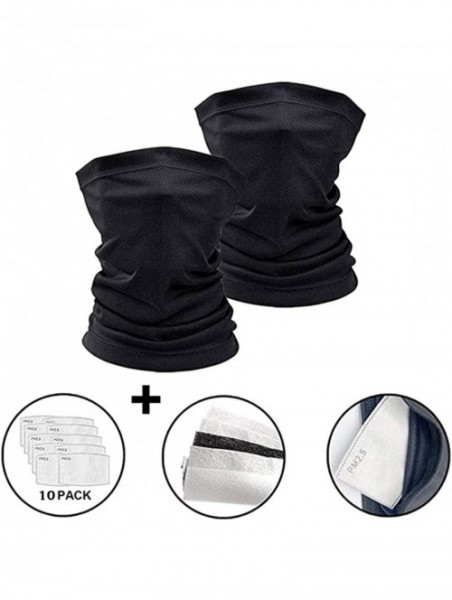 Balaclavas Scarf Bandanas Mask Multi Purpose - Black - C7198DN4O0U $33.19