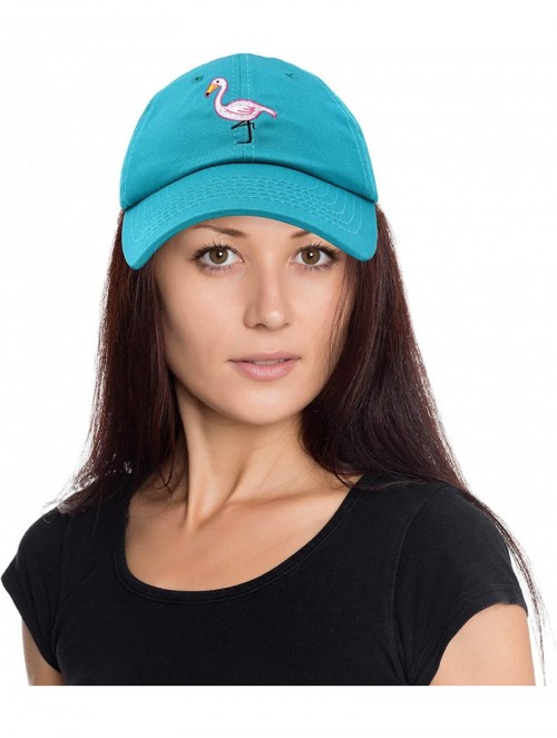 Baseball Caps Flamingo Hat Women's Baseball Cap - Teal - CQ18M62M2CY $17.79