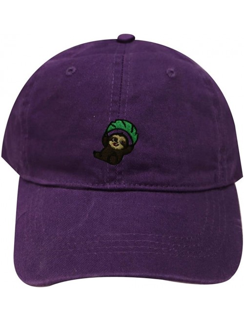Baseball Caps Flying Sloth Cotton Baseball Dad Caps - Purple - CZ184D6KTXS $17.63