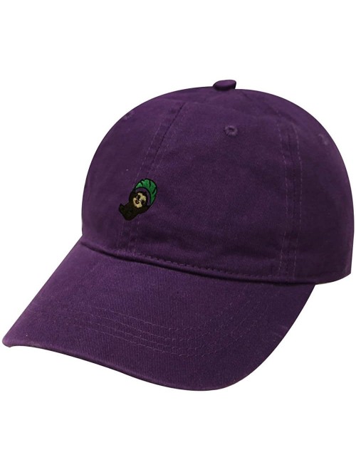 Baseball Caps Flying Sloth Cotton Baseball Dad Caps - Purple - CZ184D6KTXS $17.63