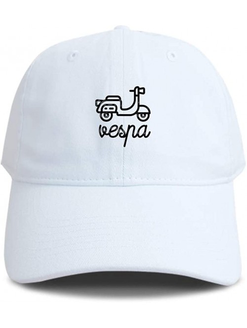 Baseball Caps Vespa Baseball Cap Embroidered Dad Hats Unisex Size Adjustable Strap Back Soft Cotton - White - C618XO64NZ0 $27.94