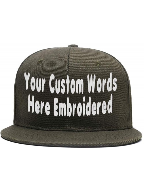 Baseball Caps Custom Embroidered Hip-hop Hat Personalized Adjustable Hip-hop Cap Add Your Text - Brown - C818H5C58NH $19.80