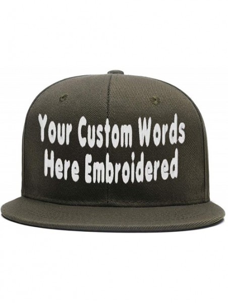 Baseball Caps Custom Embroidered Hip-hop Hat Personalized Adjustable Hip-hop Cap Add Your Text - Brown - C818H5C58NH $19.80