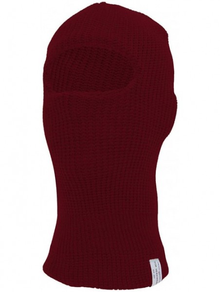 Skullies & Beanies Face Ski Mask 1 Hole - Maroon - CF11Y93YRBJ $12.87