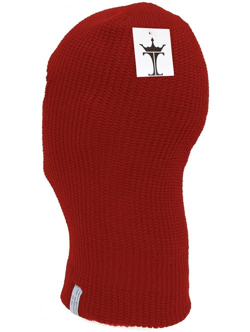 Skullies & Beanies Face Ski Mask 1 Hole - Maroon - CF11Y93YRBJ $12.87