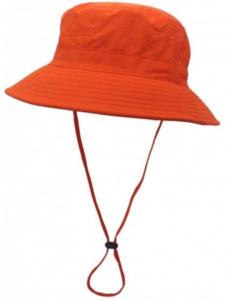 Sun Hats Womens Bucket Sun Hat UPF 50+ Light Weight Sun Protection Caps - Orange - CK12CSI0H9H $15.56