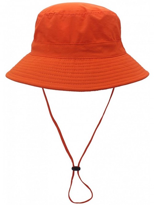 Sun Hats Womens Bucket Sun Hat UPF 50+ Light Weight Sun Protection Caps - Orange - CK12CSI0H9H $15.56