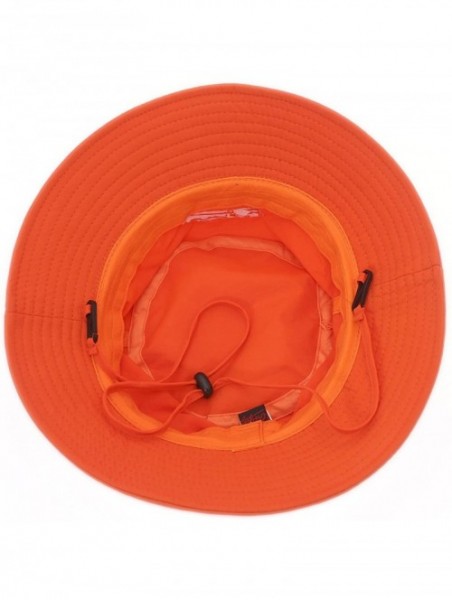 Sun Hats Womens Bucket Sun Hat UPF 50+ Light Weight Sun Protection Caps - Orange - CK12CSI0H9H $15.56