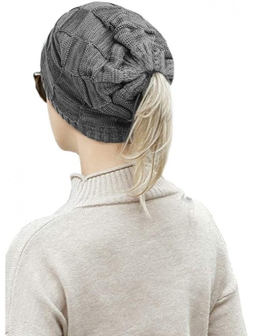 Skullies & Beanies Beanie Hat for Women and Men Slouchy Beanie Cap Winter Warm Hats Knit Thick Skull Cap - Grey - CT18XT77633...