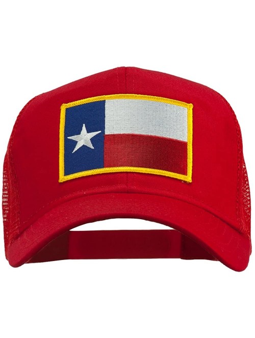 Baseball Caps Texas State Flag Patched Mesh Cap - Red - CO11TX7GKT3 $16.73