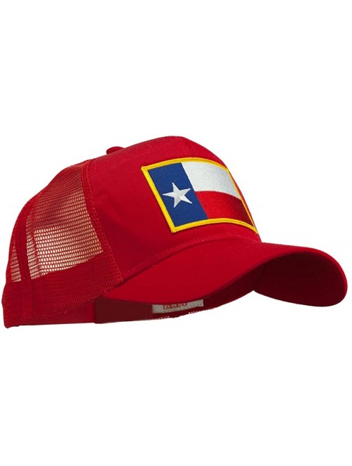 Baseball Caps Texas State Flag Patched Mesh Cap - Red - CO11TX7GKT3 $16.73