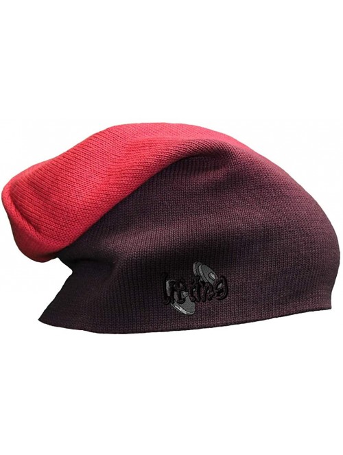 Skullies & Beanies Slouchy Beanie for Men & Women Sport Weightlifting Gym A Embroidery 1 Size - Red - C818ZDNEUT0 $20.21