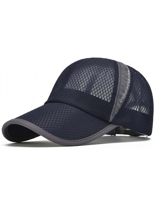 Sun Hats Unisex Summer Baseball Hat Sun Cap Lightweight Mesh Quick Dry Hats Adjustable Cap Cooling Sports Caps - Navy Blue - ...