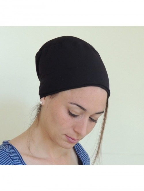 Headbands Tichel Volumizer & Anti Slip Headband Headcovering Headscarf - Black - C1121MTBTLD $54.49