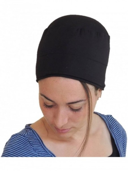 Headbands Tichel Volumizer & Anti Slip Headband Headcovering Headscarf - Black - C1121MTBTLD $54.49