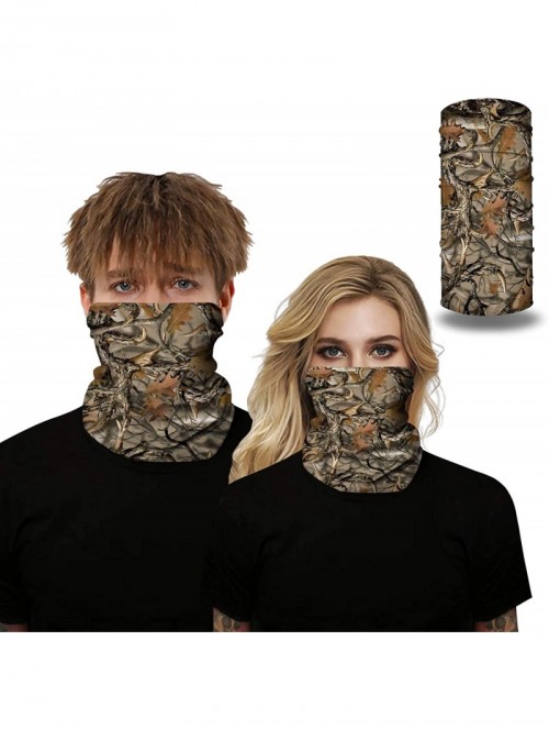 Balaclavas Seamless Face Mask Neck Gaiter Protection Windproof Face Mask Scarf - Leaves - CA197SKI8XH $12.53