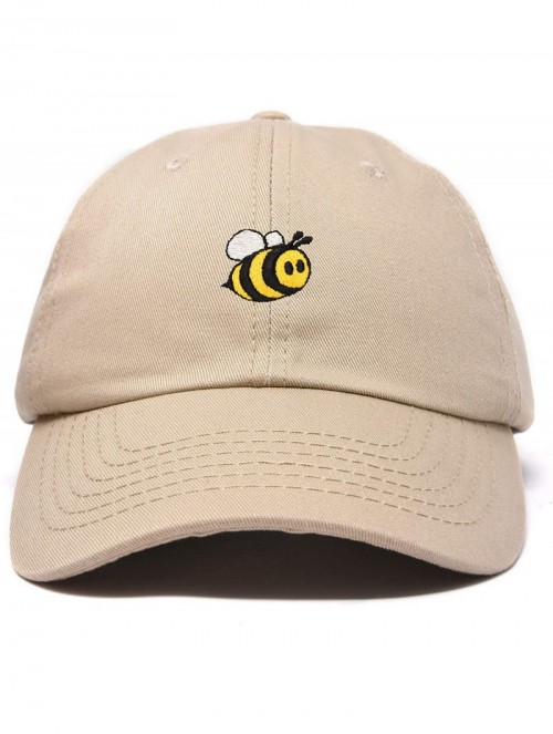 Baseball Caps Bumble Bee Baseball Cap Dad Hat Embroidered Womens Girls - Khaki - CA18W6CUG2Y $18.61