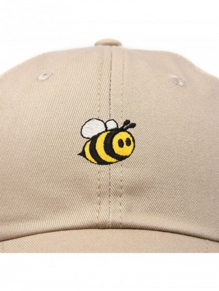 Baseball Caps Bumble Bee Baseball Cap Dad Hat Embroidered Womens Girls - Khaki - CA18W6CUG2Y $18.61