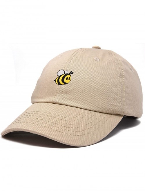 Baseball Caps Bumble Bee Baseball Cap Dad Hat Embroidered Womens Girls - Khaki - CA18W6CUG2Y $18.61