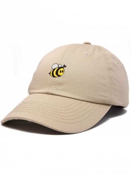 Baseball Caps Bumble Bee Baseball Cap Dad Hat Embroidered Womens Girls - Khaki - CA18W6CUG2Y $18.61