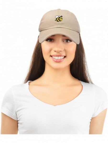 Baseball Caps Bumble Bee Baseball Cap Dad Hat Embroidered Womens Girls - Khaki - CA18W6CUG2Y $18.61